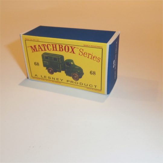 Matchbox Lesney 68a Austin Military Radio Van Empty D Style Repro Box