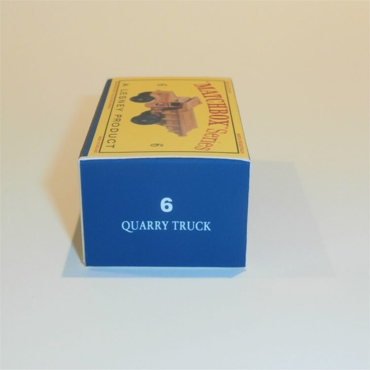 Matchbox Lesney 6b Quarry Truck Empty D Style Repro Box