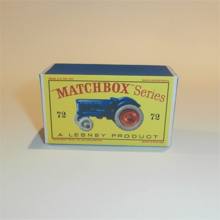 Matchbox Lesney 72a Fordson Major Tractor Empty D Style Repro Box