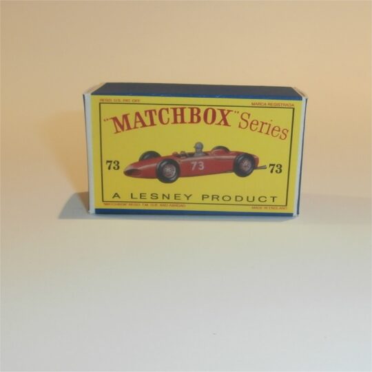 Matchbox Lesney 73b Ferrari F1 Racing Car Empty D Style Repro Box