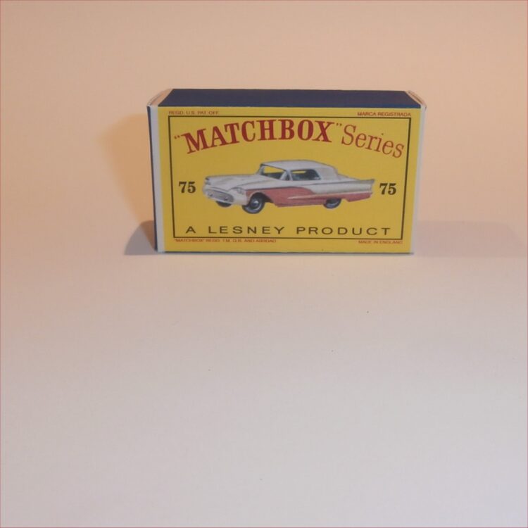 Matchbox Lesney 75a Ford Thunderbird Empty D Style Repro Box