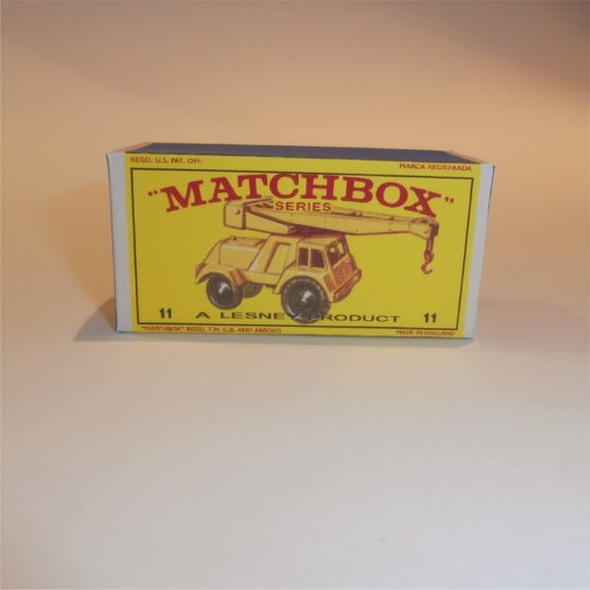 Matchbox Lesney 11 c Taylor Jumbo Crane E Style Repro Box