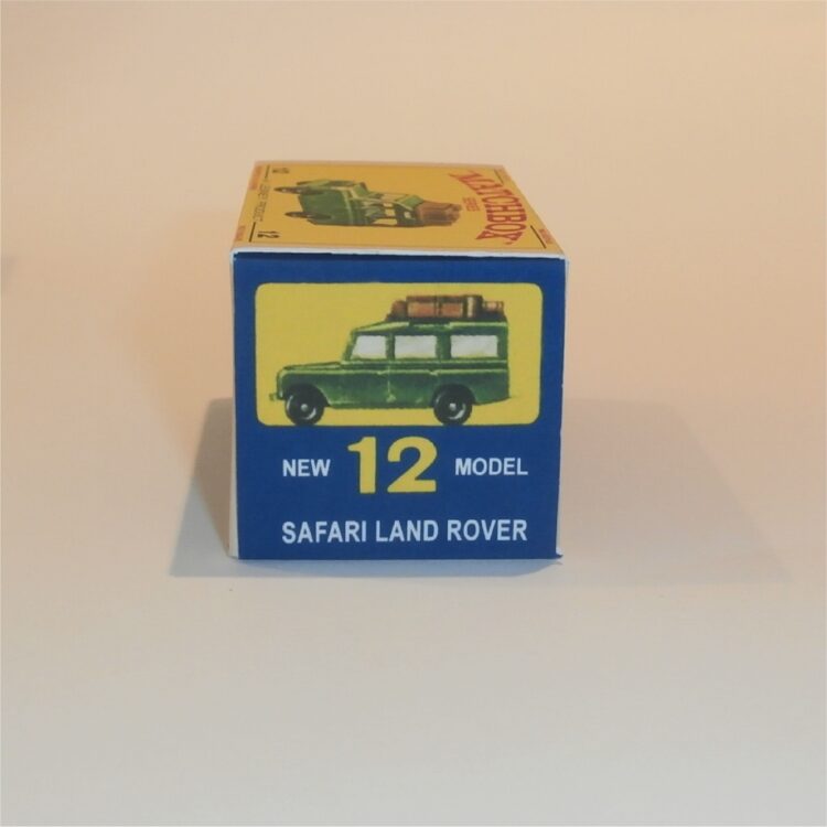 Matchbox Lesney 12 c1 Land Rover Safari Small Green E Style Repro Box