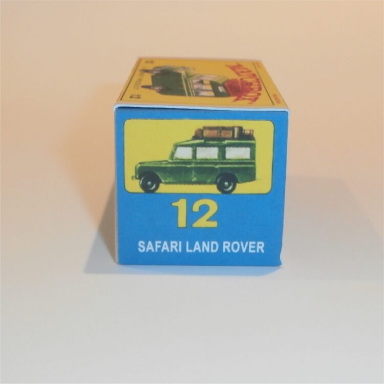 Matchbox Lesney 12 c2 Land Rover Safari Large Green E Style Repro Box