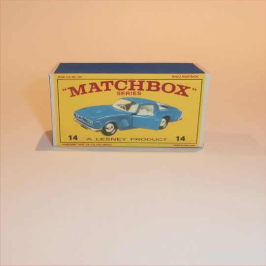 Matchbox Lesney 14 d Iso Grifo E Style Repro Box