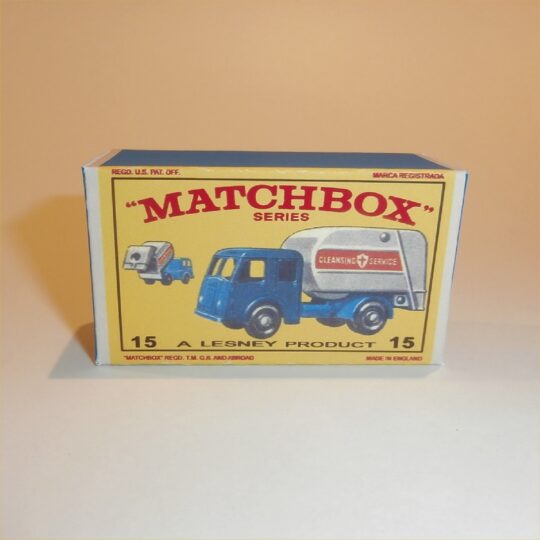 Matchbox Lesney 15c Refuse Truck E Style Repro Box