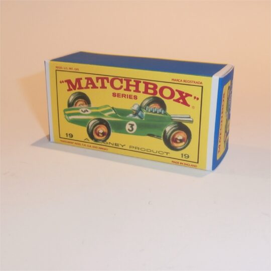 Matchbox Lesney 19d Lotus Racing Car E Style Repro Box