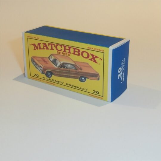 Matchbox Lesney 20c Chevrolet Impala Taxi E1 E Style Repro Box