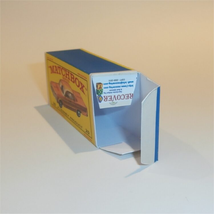 Matchbox Lesney 20c Chevrolet Impala Taxi E1 E Style Repro Box