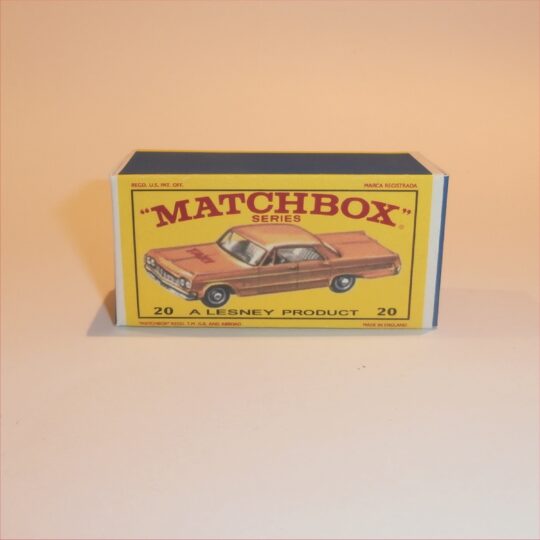Matchbox Lesney 20c Chevrolet Impala Taxi E2 E Style Repro Box