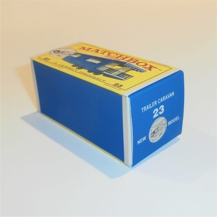 Matchbox Lesney 23d1 Trailer Caravan Blue E Style Repro Box