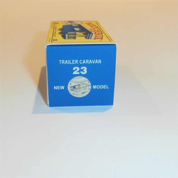 Matchbox Lesney 23d1 Trailer Caravan Blue E Style Repro Box