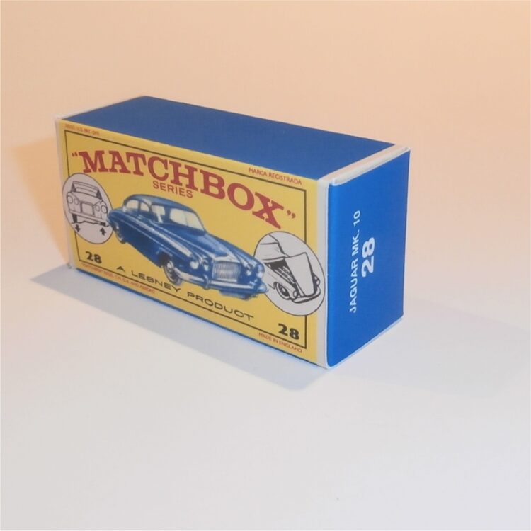 Matchbox Lesney 28c Jaguar Mk.10 E2 E Style Repro Box