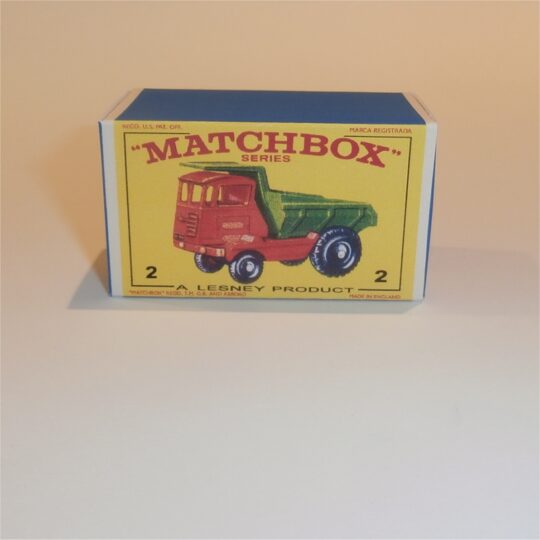 Matchbox Lesney 2c Muir Hill Dumper E Style Repro Box