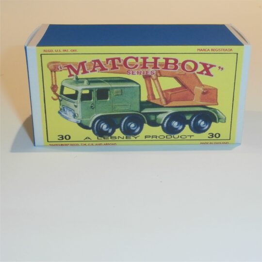 Matchbox Lesney 30c Eight Wheel Crane Truck E Style Repro Box