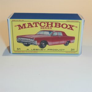 Matchbox Lesney 31c1 Lincoln Continental E Style Repro Box