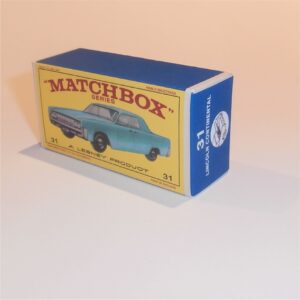 Matchbox Lesney 31c2 Lincoln Continental E Style Repro Box