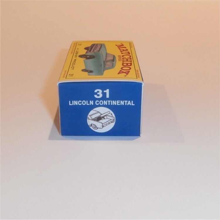 Matchbox Lesney 31c2 Lincoln Continental E Style Repro Box