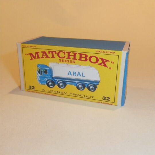 Matchbox Lesney 32c Leyland Aral Petrol Tanker E Style Repro Box