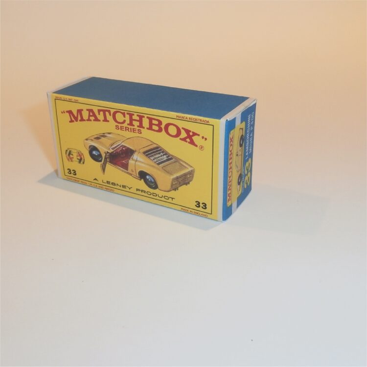 Matchbox Lesney 33c Lamborghini Muira E Style Repro Box