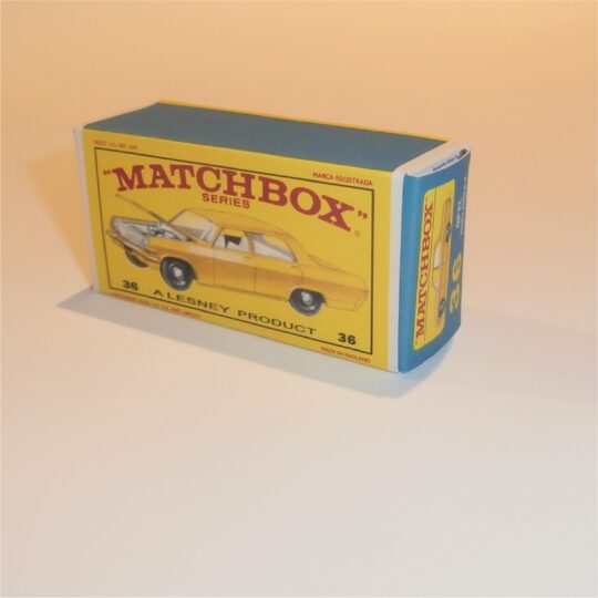 Matchbox Lesney 36c2 Opel Diplomat Gold E Style Repro Box