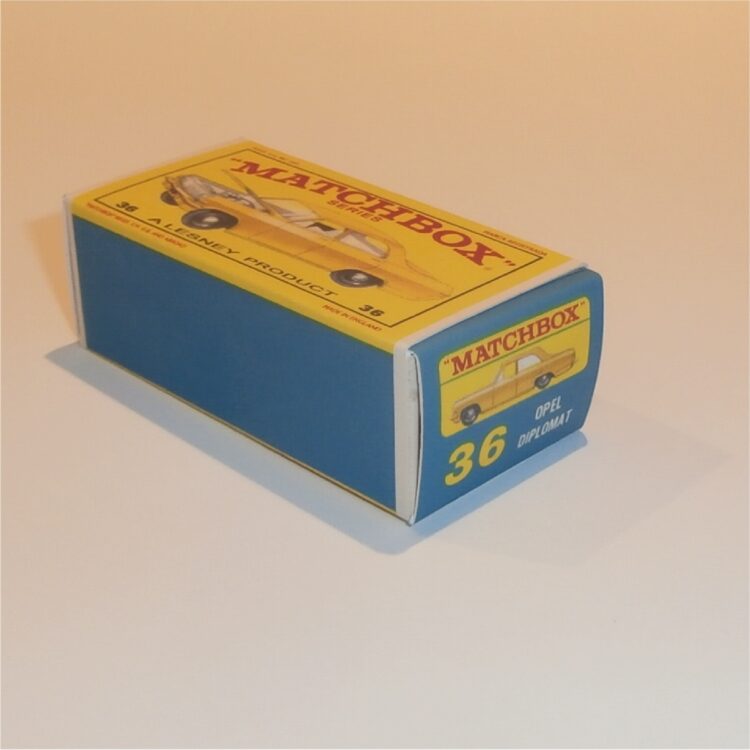 Matchbox Lesney 36c2 Opel Diplomat Gold E Style Repro Box