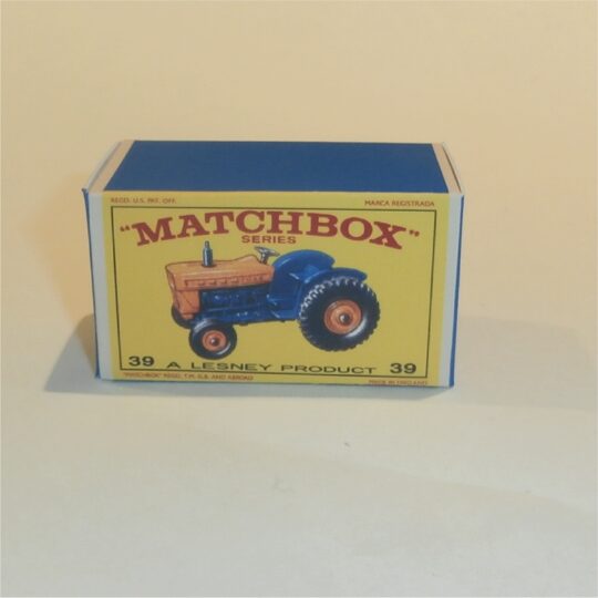 Matchbox Lesney 39c Ford Tractor E Style Repro Box