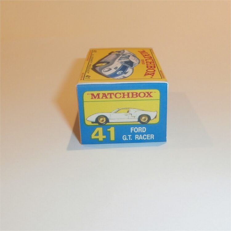 Matchbox Lesney 41c Ford GT Racing Car E Style Repro Box.