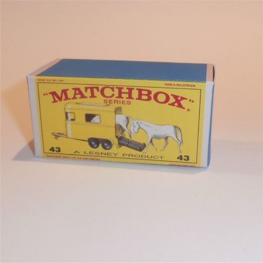 Matchbox Lesney 43c Pony Trailer E Style Repro Box