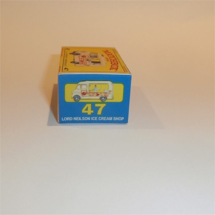 Matchbox Lesney 47b White Ice Cream Van E Style Repro Box