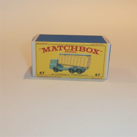 Matchbox Lesney 47c DAF Tipping Container Truck E Style Repro Box