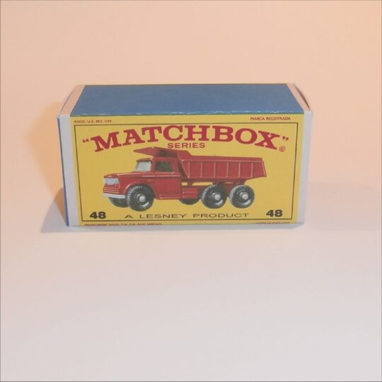 Matchbox Lesney 48c Dodge Dumper Truck E Style Repro Box