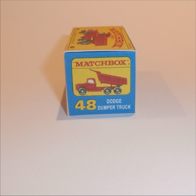 Matchbox Lesney 48c Dodge Dumper Truck E Style Repro Box