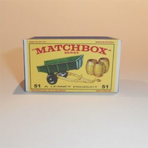 Matchbox Lesney 51b John Deere Tipping Trailer E Style Repro Box