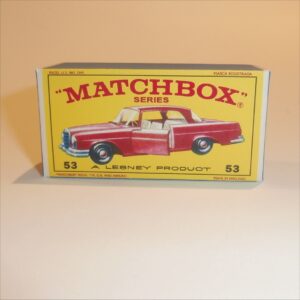 Matchbox Lesney 53b Mercedes Benz Coupe E Style Repro Box
