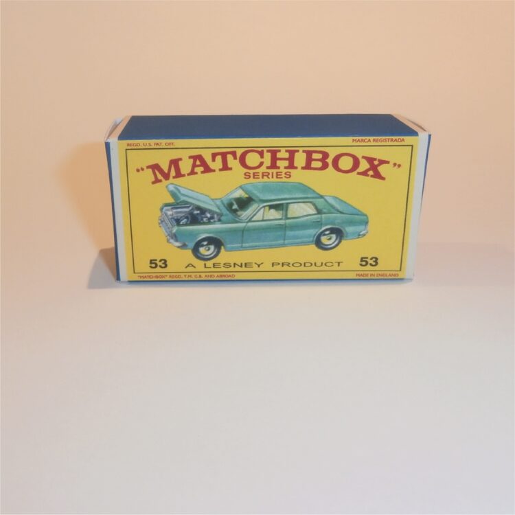 Matchbox Lesney 53c Ford Zodiac Sedan E Style Repro Box