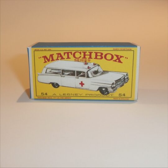 Matchbox Lesney 54 b Cadillac Ambulance E Style Repro Box