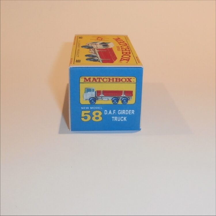 Matchbox Lesney 58c DAF Girder Truck E Style Repro Box