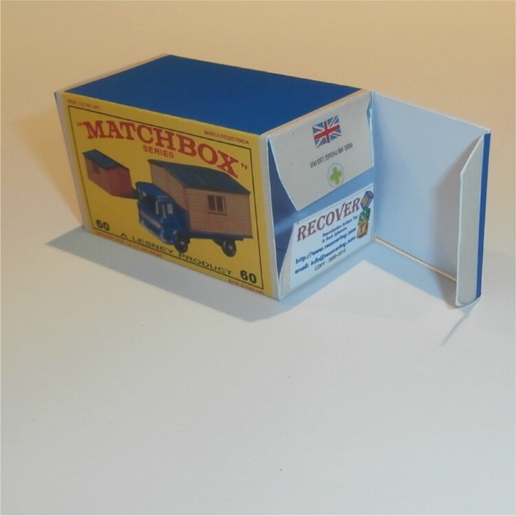 Matchbox Lesney 60b Site Hut Truck E Style Repro Box