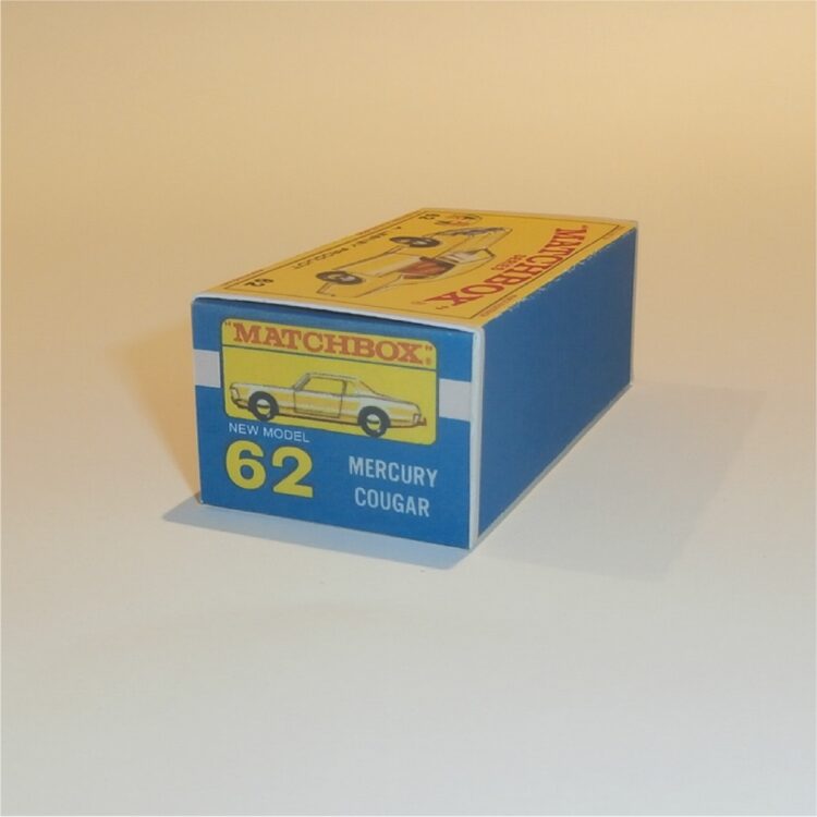 Matchbox Lesney 62c Mercury Cougar Sedan E Style Repro Box