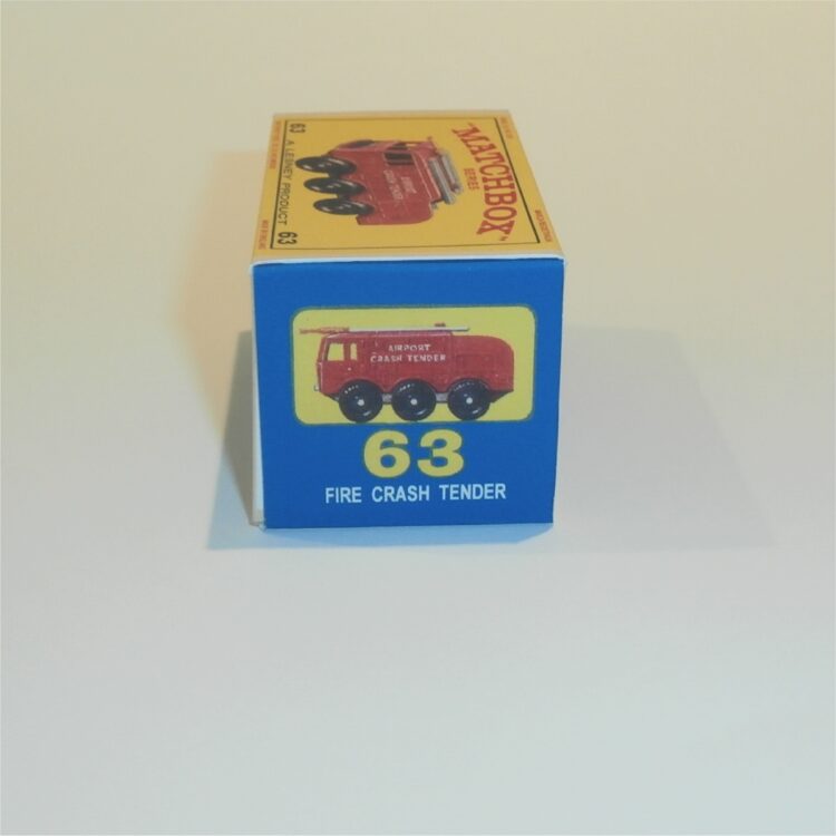 Matchbox Lesney 63b Alvis Foamite Crash Tender E Style Repro Box