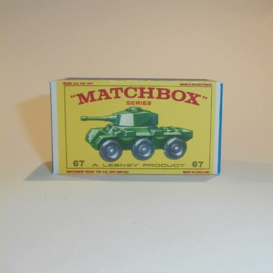 Matchbox Lesney 67 a Saladin Armoured Car E Style Repro Box