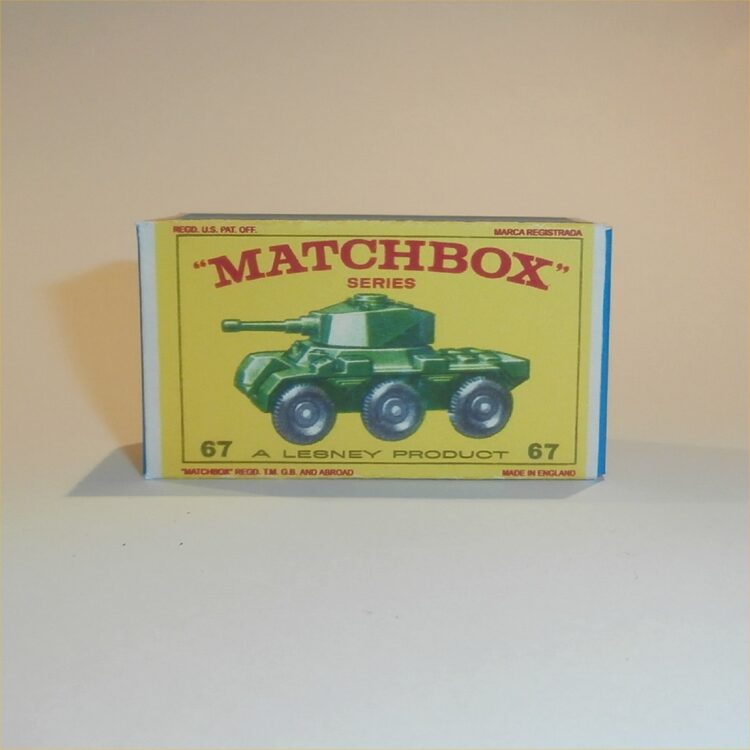 Matchbox Lesney 67 a Saladin Armoured Car E Style Repro Box