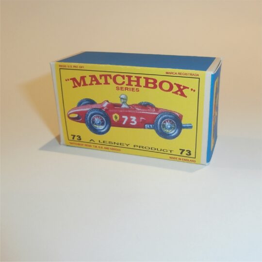 Matchbox Lesney 73b Ferrari Racing Car E Style Repro Box