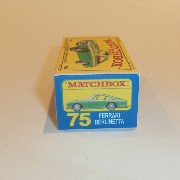 Matchbox Lesney 75b Ferrari Berlinetta E Style Repro Box