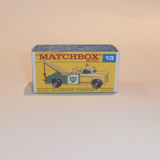 Matchbox Lesney 13d Dodge Wreck Truck F Style Repro Box