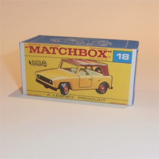 Matchbox Lesney 18e Field Car Jeep Scout F Style Repro Box