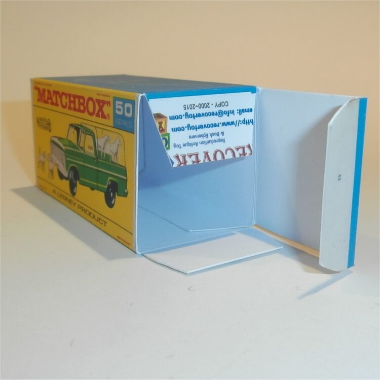 Matchbox Lesney 50c2 Ford Kennel Truck Autosteer F Style Repro Box