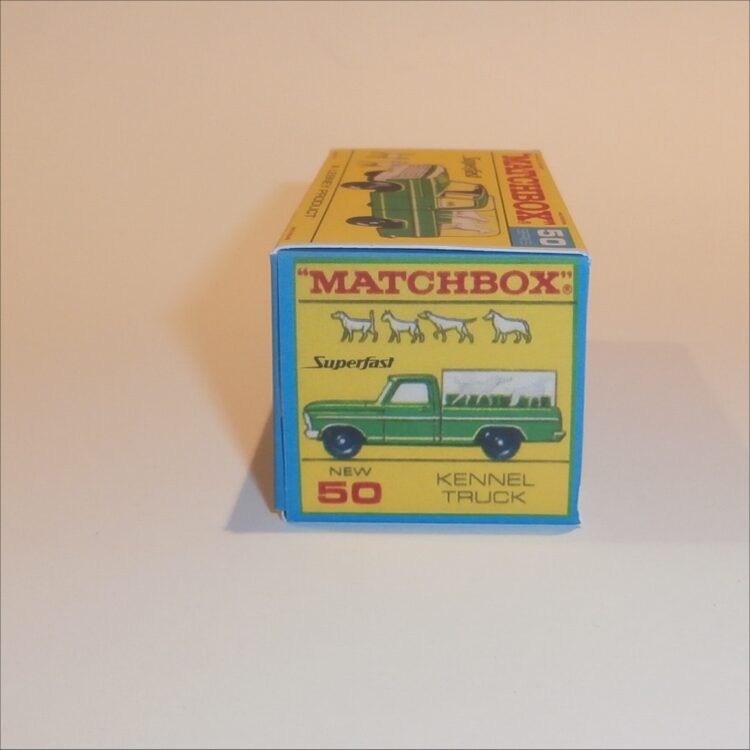 Matchbox Lesney Superfast 50 d Ford Kennel Truck Transitional F Style Repro Box