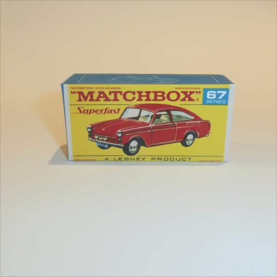 Matchbox Lesney Superfast 67b Volkswagen 1600 TL Transitional F Style Repro Box